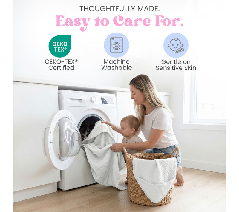 Mere & Moi Muslin 2 pack Hooded Baby Bath Towel — View 7
