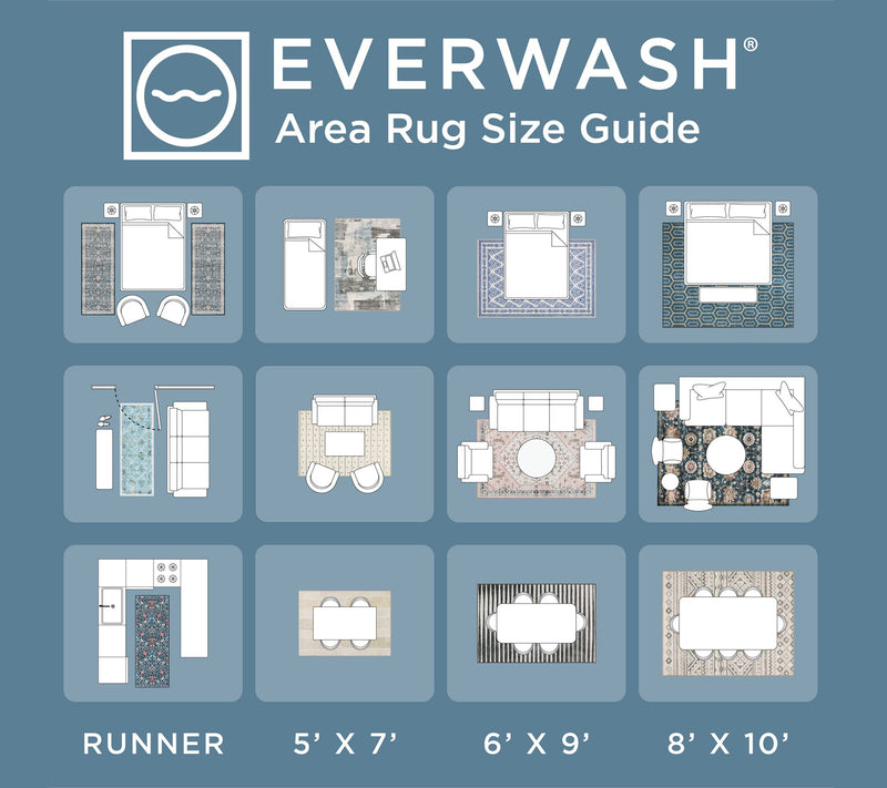 Everwash Haven Vintage Floral 8x10 Washable Area Rug — View 8