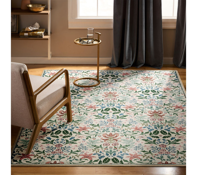 Everwash Haven Vintage Floral 8x10 Washable Area Rug — View 3