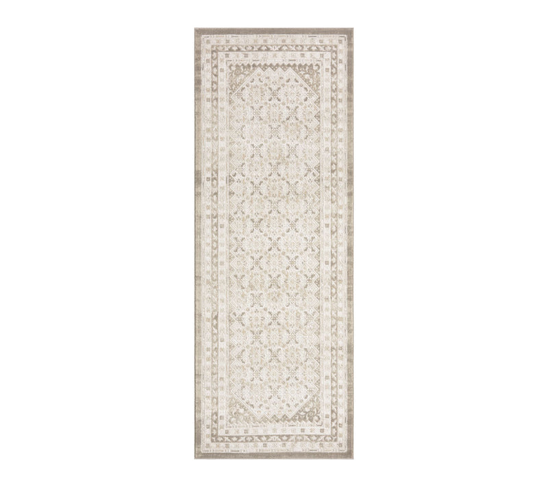 NMNY Mirella Distressed Border 2x7 Runner Rug — View 8