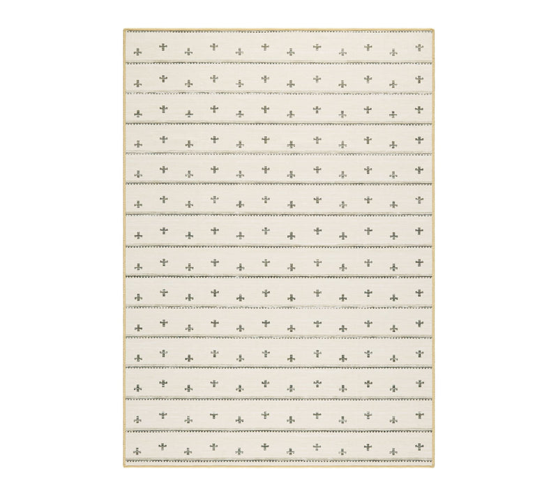 Everwash Haven Scandinavian St ripe 5x7 Washab le Rug — Main view