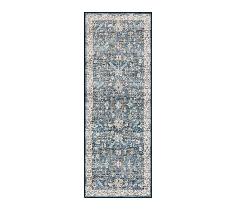 Everwash Haven Distressed Border 2x7 Washable Runner Rug — View 7
