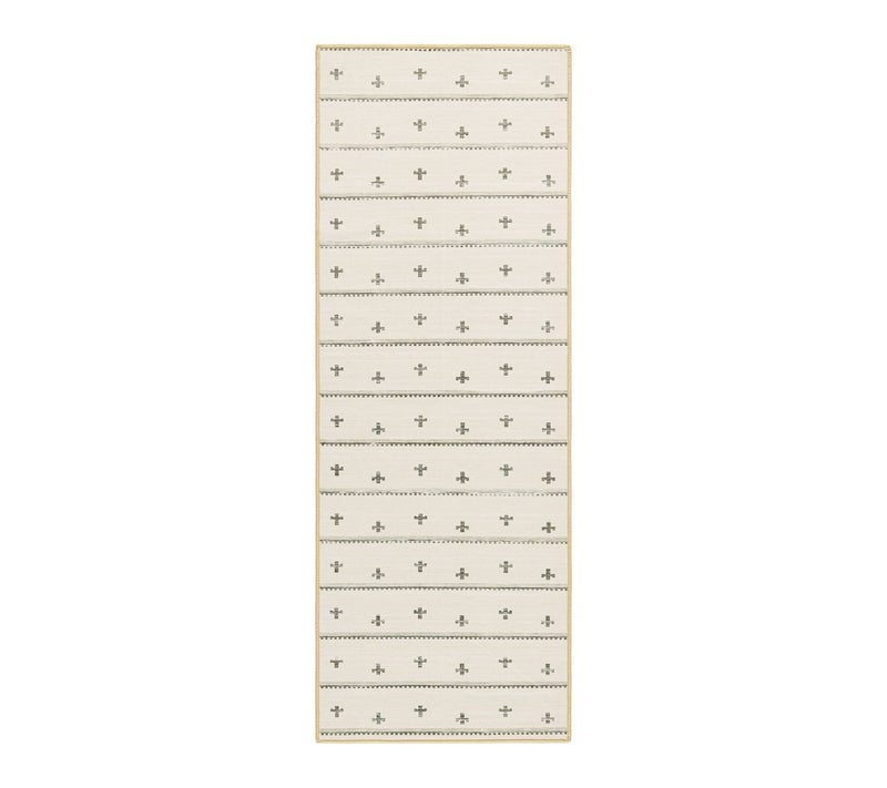 Everwash Haven Scandinavian St ripe 2x7 Washab le Runner Rug — Main view