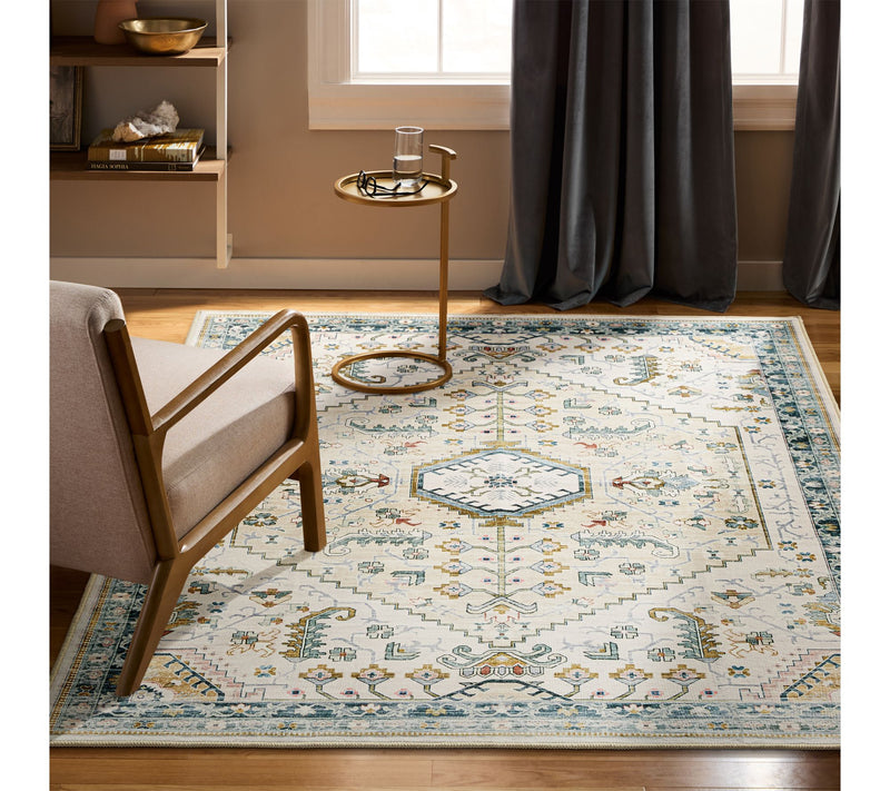 Everwash Haven Modern Medallion 8x10 Washable Area Rug — View 3