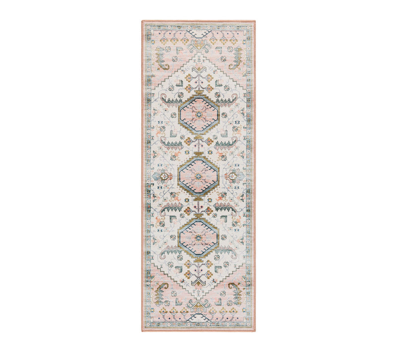 Everwash Haven Modern Medallion 2x7 Washable Runner Rug — View 11