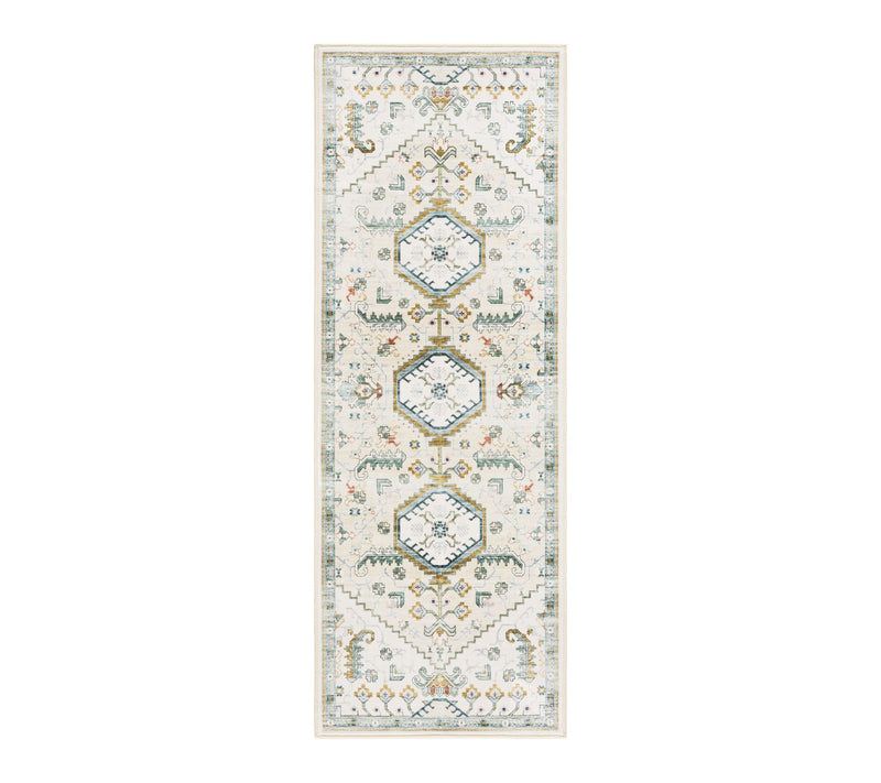 Everwash Haven Modern Medallion 2x7 Washable Runner Rug — View 12