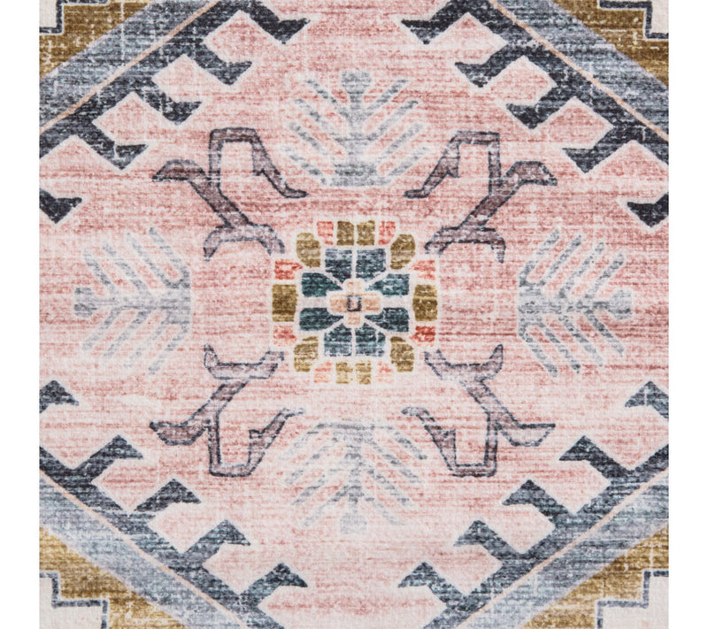 Everwash Haven Modern Medallion 2x7 Washable Runner Rug — View 2