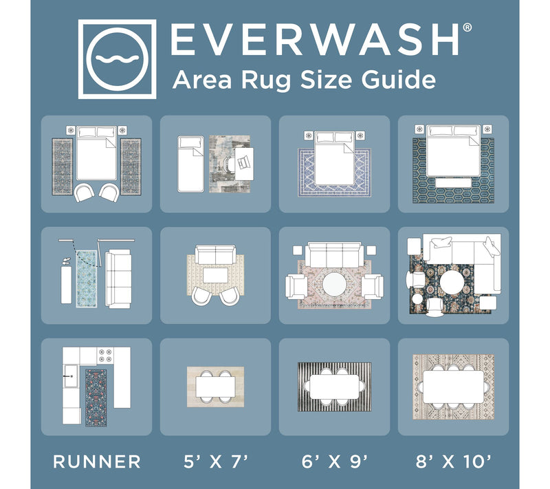 Everwash Haven Modern Geo 8x10 Washable Area Rug — View 8