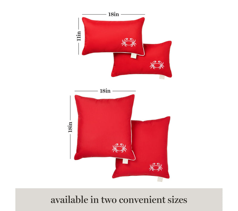 Martha Stewart Embroidered Cra b 11"x18" Outdo or Pillow 2-Pac — View 7