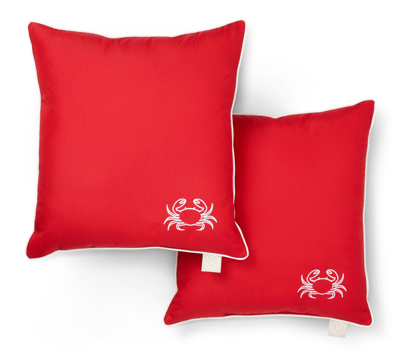 Martha Stewart Embroidered Cra b 18"x18" Outdo or Pillow 2-Pac — View 9