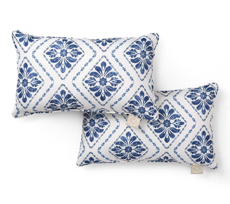 Martha Stewart Becca Geometric 11"x18" OutdoorPillow 2-Pack — Main view