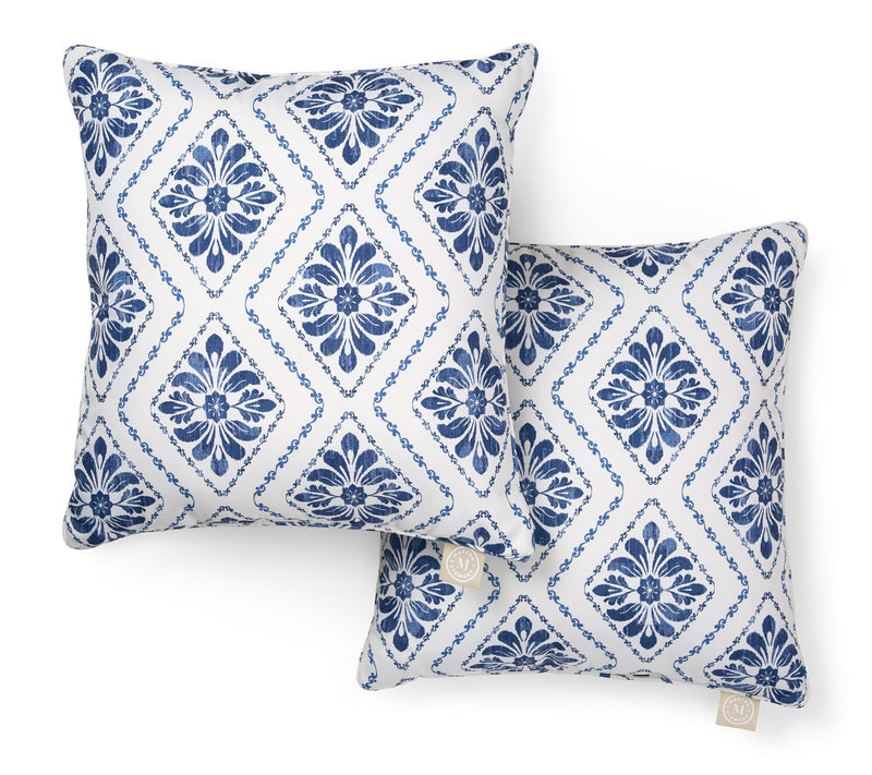 Martha Stewart Becca Geometric 18"x18" Outdoo r Pillow 2-Pack — View 13