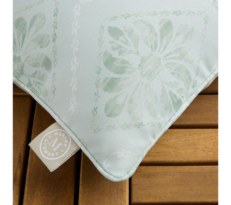 Martha Stewart Becca Geometric 18"x18" Outdoo r Pillow 2-Pack — View 2