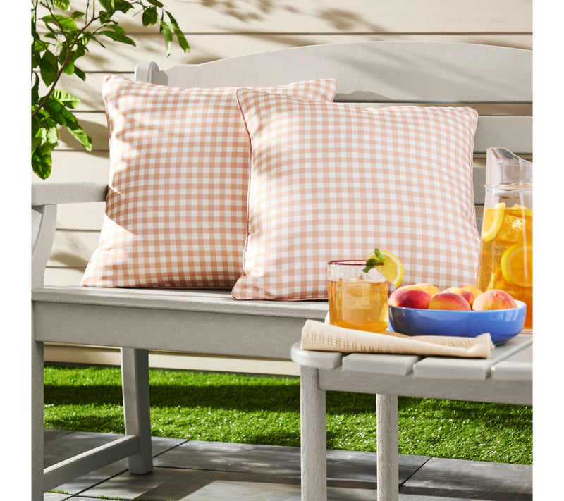 Draper James Gingham 20"x20" Outdoor Pillow 2-Pack — View 2
