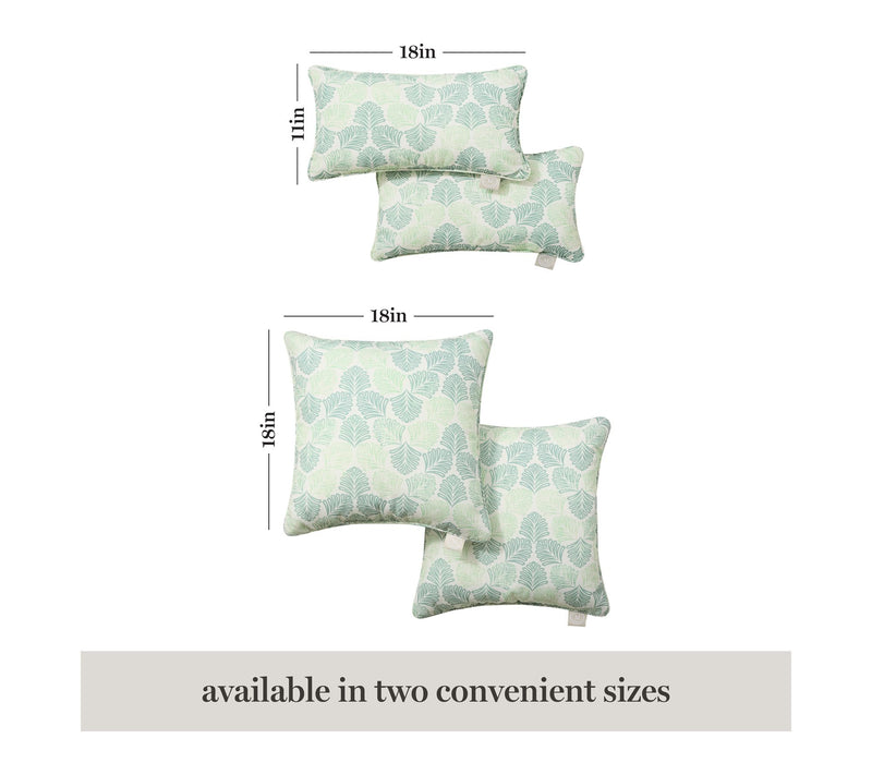 Martha Stewart Banana Leaves 18"x18" Outdoor Pillow 2-Pack — View 7