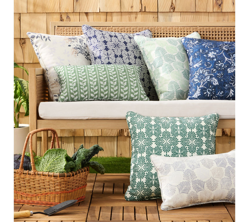 Martha Stewart Jacobean 18"x18" Outdoor Pillow2-Pack — View 6