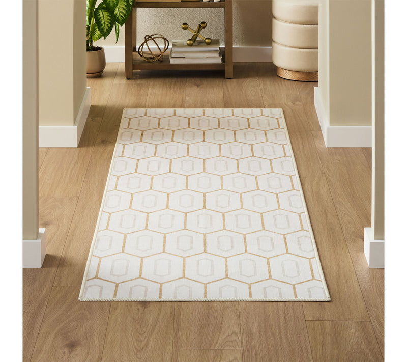 Everwash Haven Mod Geo 2x7 Washable Runner Rug — View 3