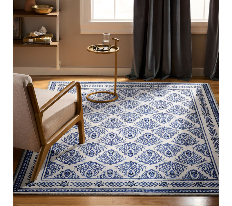 Everwash Haven Geo Border 8x10 Washable Area Rug — View 3