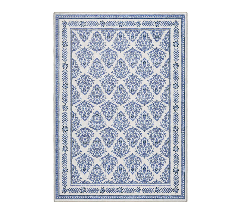 Everwash Haven Geo Border 6x9 Washable Area Rug — View 11