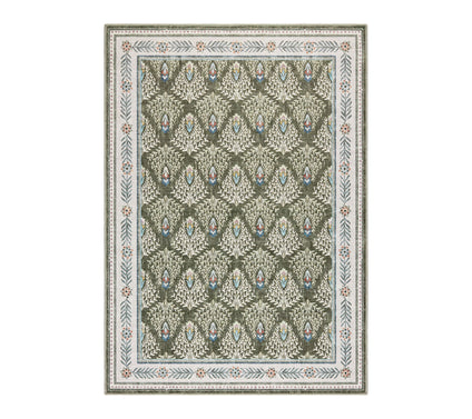 Everwash Haven Geo Border 6x9 Washable Area Rug