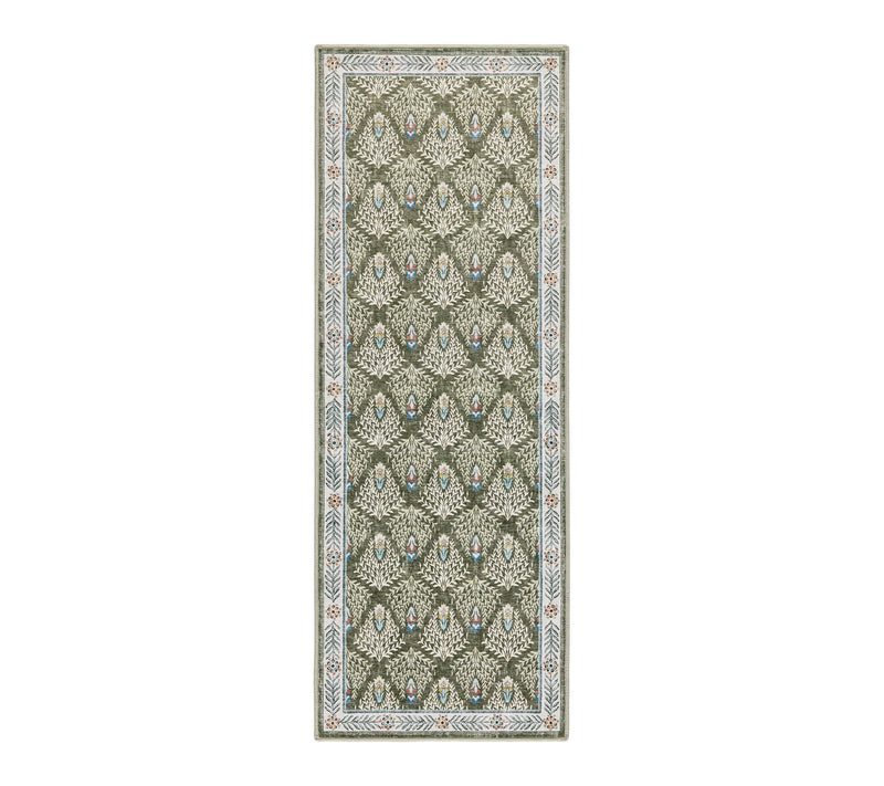 Everwash Haven Geo Border 2x7 Washable Runner Rug — View 12