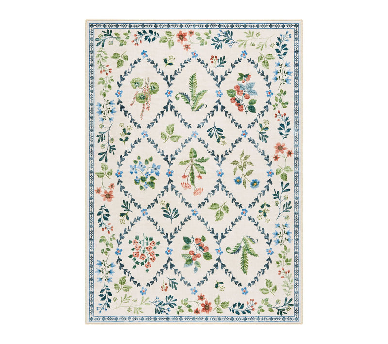 Everwash Haven Floral Trellis 8x10 Washable Area Rug — Main view