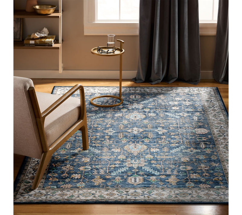 Everwash Haven Distressed Border 6x9 Washable Area Rug — View 3