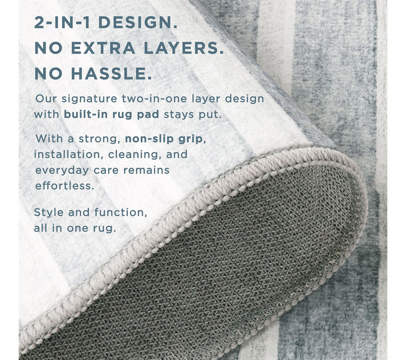 Everwash Haven Modern Medallion 6x9 Washable Area Rug — View 7