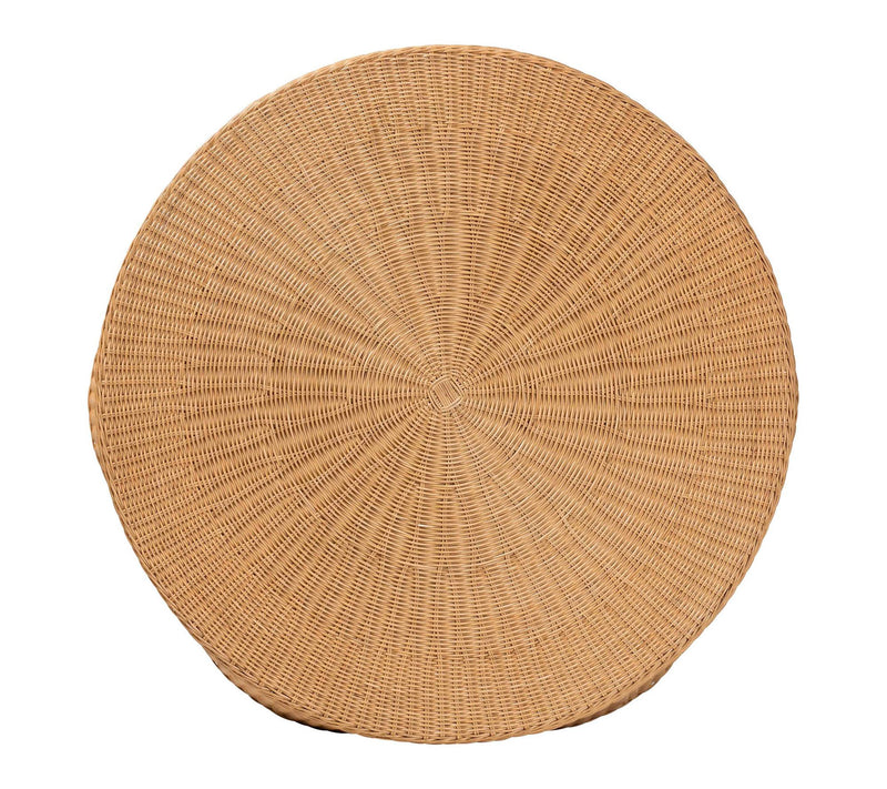bali & pari Palm Honey Scallop Rattan Coffee Table — View 2
