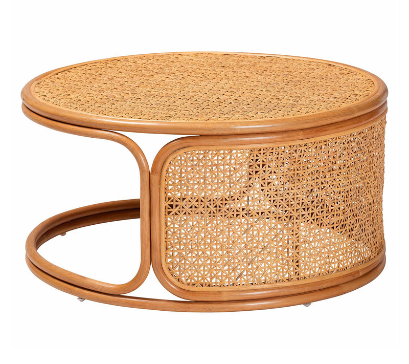 bali & pari Eldon Honey Rattan Coffee Table — View 2