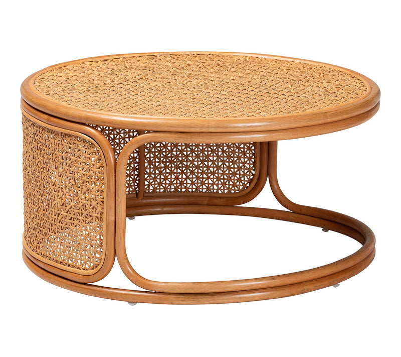 bali & pari Eldon Honey Rattan Coffee Table — View 10