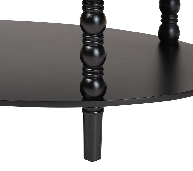 Baxton Studio Malinda Black Wood 1-Drawer Coffee Table — View 5