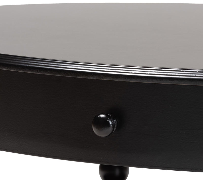 Baxton Studio Malinda Black Wood 1-Drawer Coffee Table — View 4
