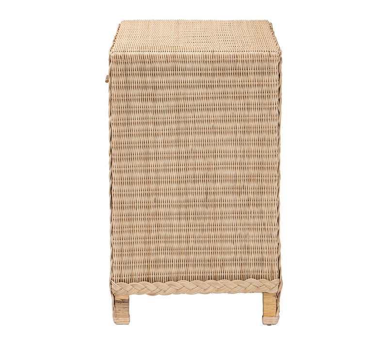 bali & pari Lan ica Sun Bleache d Rattan 2-Draw er Console Tabl — View 3