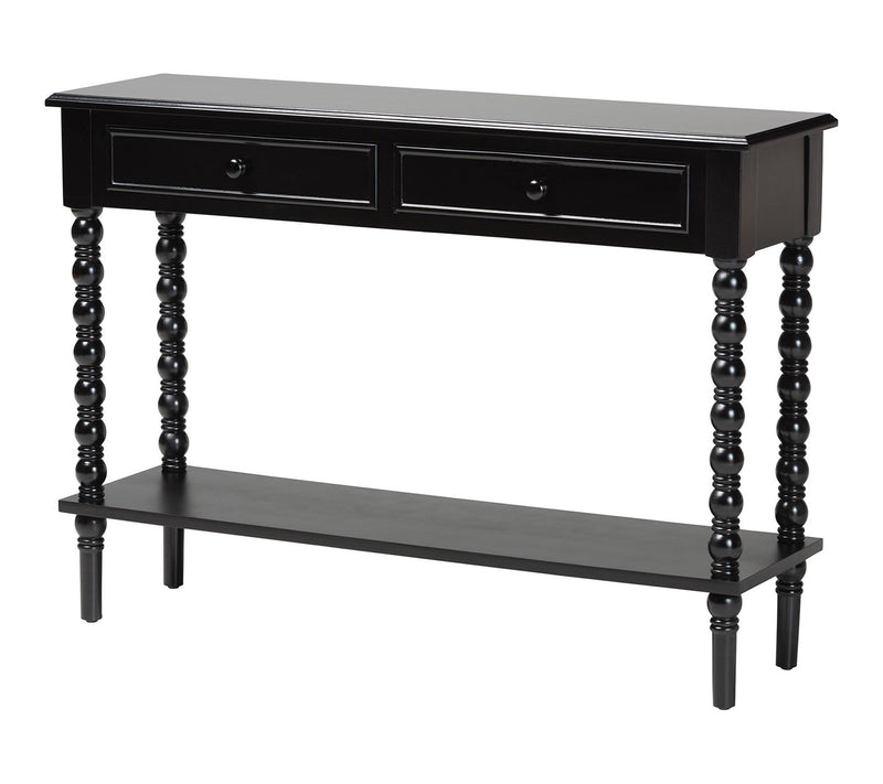Baxton Studio Malinda Wood 2-Drawer Console Table — View 11