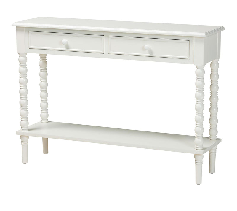 Baxton Studio Malinda Wood 2-Drawer Console Table — View 12