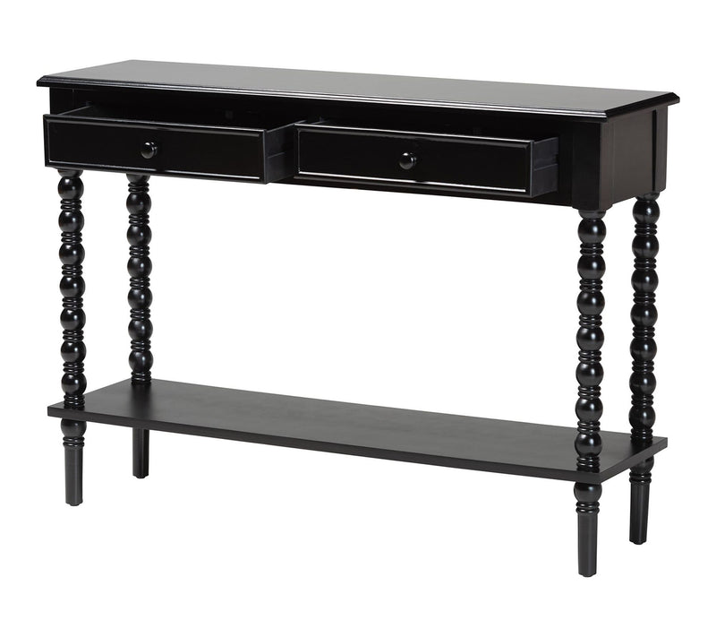 Baxton Studio Malinda Wood 2-Drawer Console Table — View 2