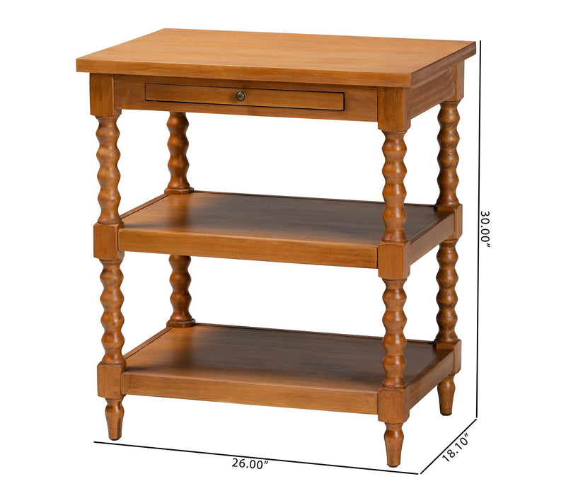 Baxton Studio Imogene Retro Wood End Table — View 8