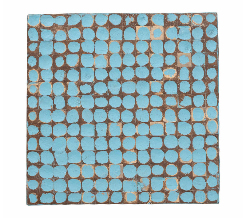 bali & pari Jan ella Sky Blue C oconut Shell an d Wood End Tabl — View 3