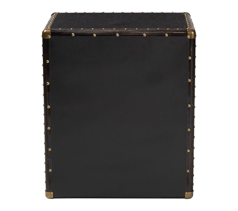 Baxton Studio Mallison Canvas 3-Drawer End Table — View 3