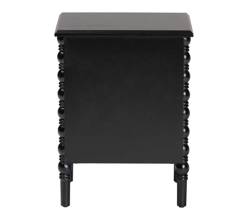 Baxton Studio Malinda Wood 2-Drawer Spindle Legs End Table — View 3