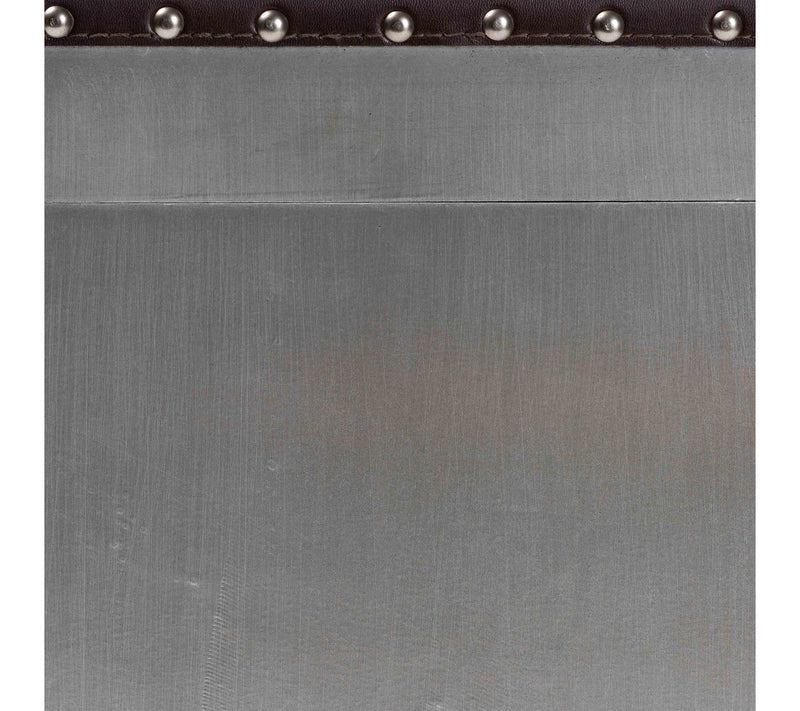 Baxton Studio Calidore Silver Metal 2-Drawer End Table — View 6