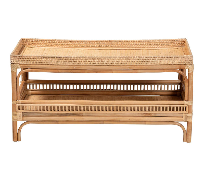 bali & pari Lombok Natural Rattan Coffee Table — View 2