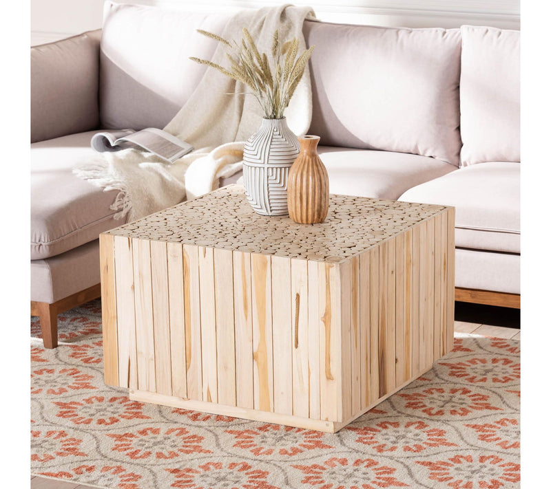 bali & pari Augusta Natural Teak Wood Coffee Table — View 7