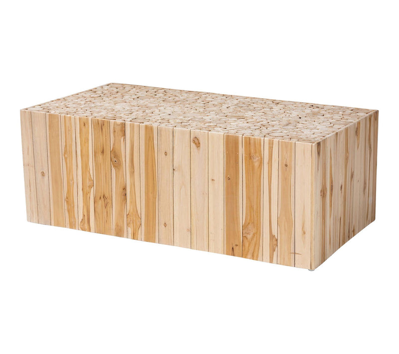 bali & pari Grayson Natural Teak Wood Coffee Table — Main view