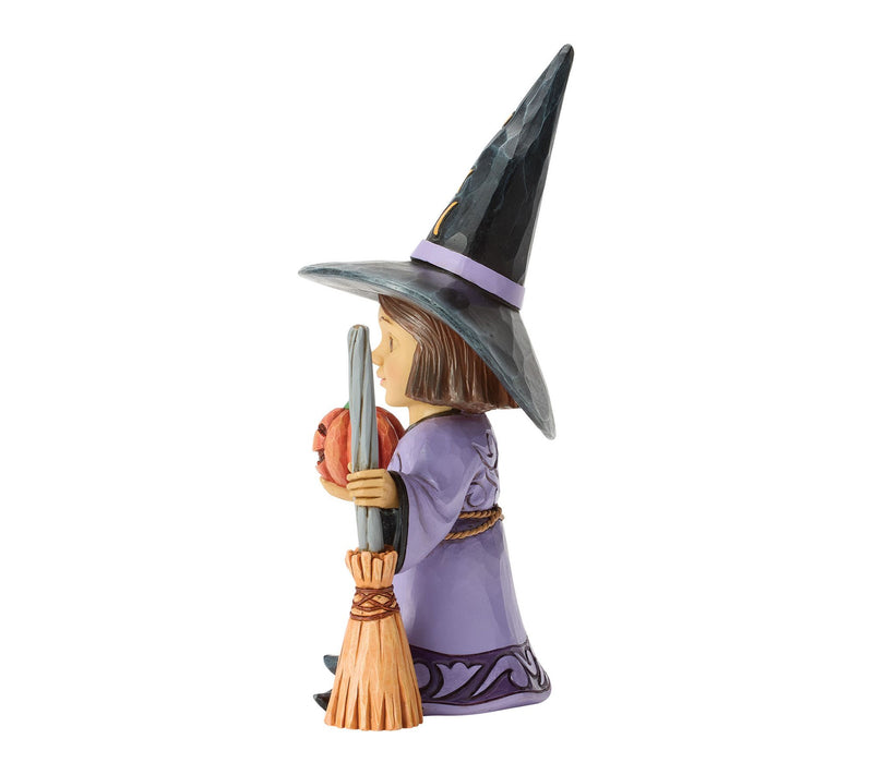 Jim Shore Heartwood Creek Witch with Broom Figurine 6.3in H — View 2