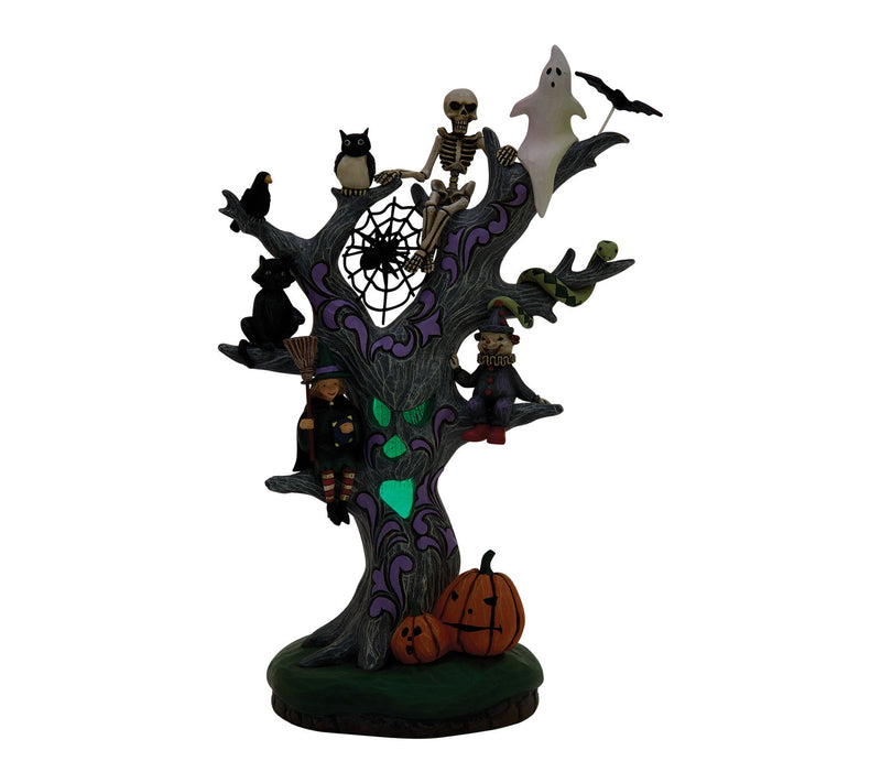 Jim Shore Heartwood Creek Scary LED Tree Figurine 9in H — View 8