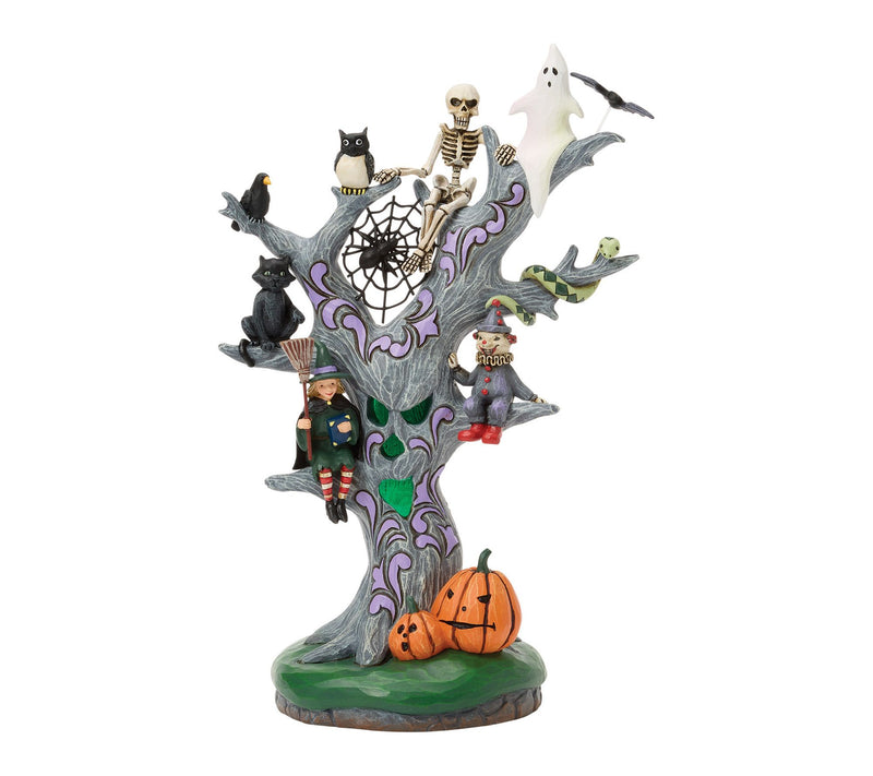 Jim Shore Heartwood Creek Scary LED Tree Figurine 9in H — View 2