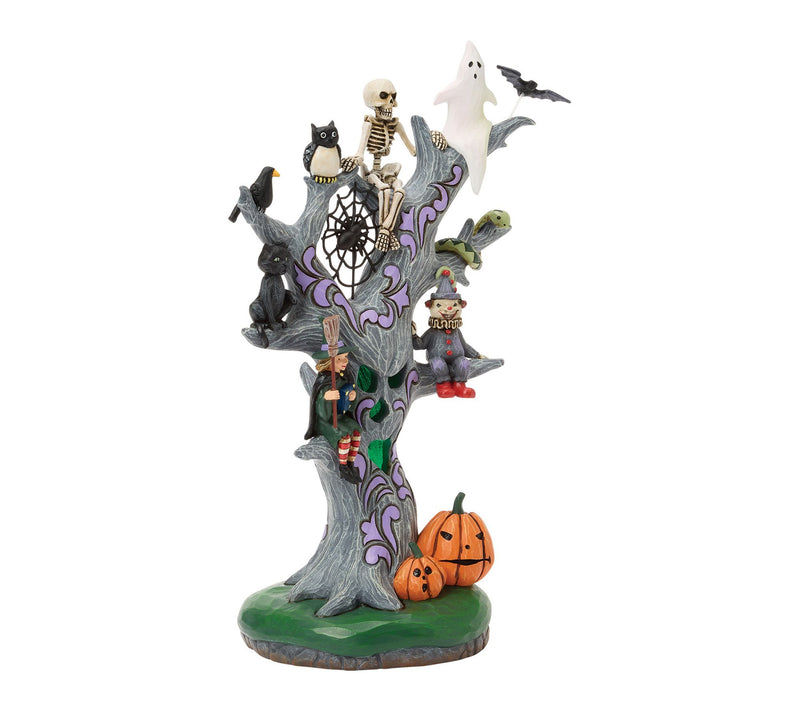 Jim Shore Heartwood Creek Scary LED Tree Figurine 9in H — View 5
