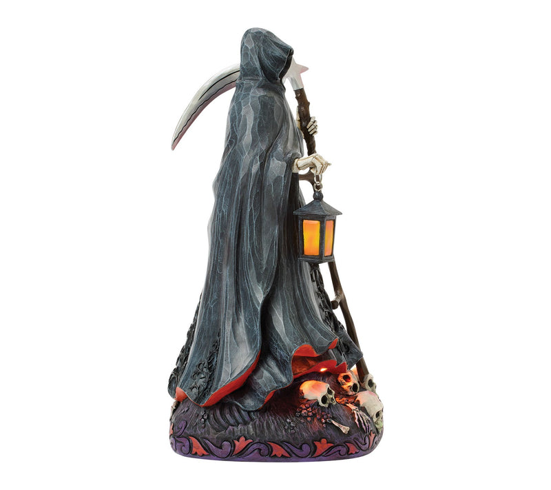 Jim Shore Heartwood Creek Grim Reaper with LED Glow Figurine — View 6